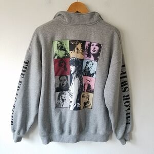 Taylor Swift The Eras Tour Grey Quater Zip Sweater Size Medium